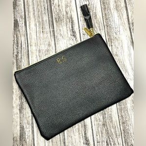 New Wo Tag Runy & Cash Faux Leather Make Up Cosmetics Bag With Tassel